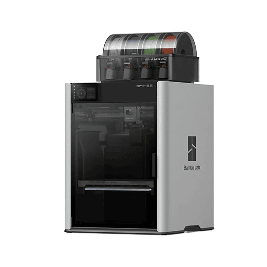 Impresora 3D Bambu Lab H2S Combo vista frontal con AMS Pro