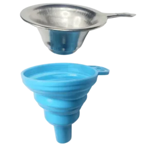 Filtro de resina reutilizable con embudo de silicona