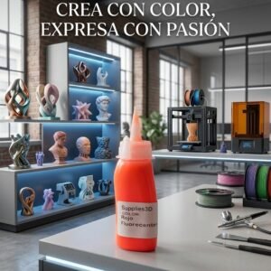 Pintura automotriz rojo fluorescente 30 ml