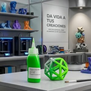 Pintura automotriz verde fluorescente 30 ml